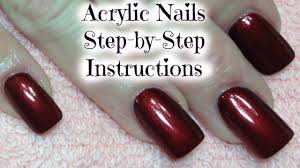 acrylic nails tutorial step by step