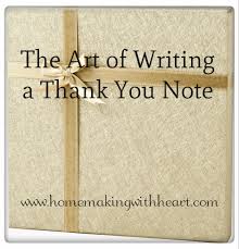 The Art Of Writing A Thank You Note Homemaking With Heart