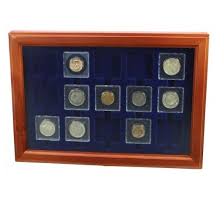 Coin Holder Case Glass Display For 2x2