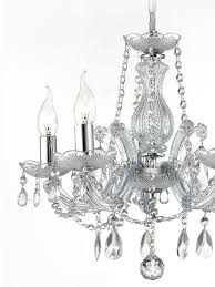 Acrylic Sconce Glass Droplets 5 Light