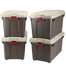 Amazon's choice for heavy duty storage bin ecostorage 4415ebkdc.02 box tough recycled plastic storage container, 15 gallon, black, 2 count 4.7 out of 5 stars 178 These Bins Are The Best We Own 8 Of Them They Are Excellent Choice For Camping Iris 4 Piece Weather R Plastic Container Storage Tote Storage Airtight Storage
