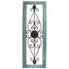 Turquoise Framed Metal Wall Decor