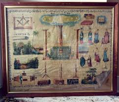 large 19th c masonic masters carpet