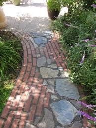 brick garden walkway landscaping