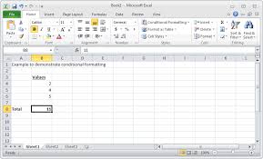 Ms Excel 2010 Change The Font Color Based On The Value In