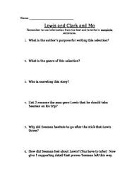More lewis and clark … Lewis And Clark And Me Comprehension Questions 4th Grade Reading Street Comprehension Questions Reading Street 4th Grade Reading