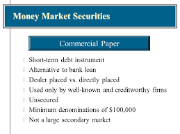 Money market securities exhibit which of the following. Chapter 6 Money Markets Chapter Objectives N Provide A Background On Money Market Securities N Explain How Institutional Investors Use Money Markets Ppt Download