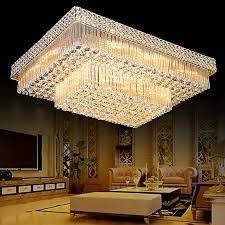 Square Crystal Chandelier Living Room Lobby