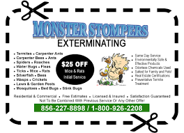 Our massive community of shoppers adds over 10,000 coupons per day and makes thousands of coupon edits, ensuring we have every working do it yourself pest control code available while minimizing the likelihood that you'll run into an expired code. Coupons Monster Stompers The 1 Company In Exterminating