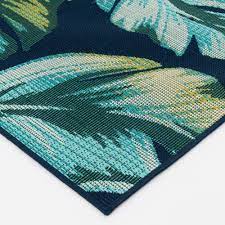navy tropical palm outdoor area rug 6
