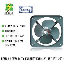 lemax industrial exhaust fan heavy duty