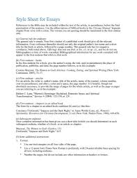 style sheet for essays oblate 