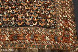 antique persian tribal khamse rug n