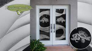 Hurricane Impact Etched Glass Doors