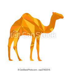Sleepy camel on tummy clip art. Orange Camel Silhouette Animal With Abstract Design Background Canstock