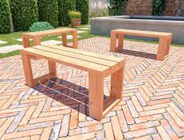 Diy Patio Simple Bench Plans Outdoor