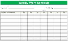 Weekly Employee Work Schedule Template Free Blank Schedule Pdf