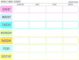 Free Weekly Family Meal Planner Template Voipersracing Co