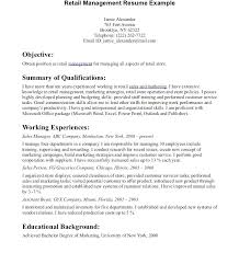 Sample Retail Management Resume Assistant Store Manager Resume