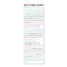 New Testament Reading Chart Bookmark