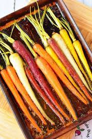 roasted rainbow carrots with honey