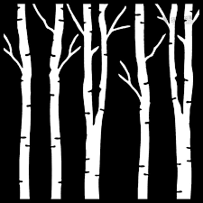 birch tree stencil tree stencil
