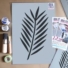 Tropical Ferns Stencil Leaf Design Home