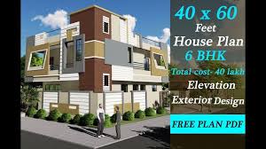 40x50 Best Modern House Design 6bhk