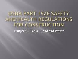 part 1926 safety and health regulations