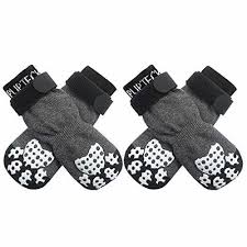 pupteck anti slip dog socks with double