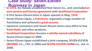 Case Study        i CASE STUDY SEVEN ELEVEN JAPAN CO Established    