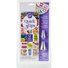 Details About Wilton Quick Tips Piping Reference Guide With 2 Nozzles Cake Icing Decorating