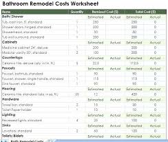 Kitchen Remodeling Budget Spreadsheet Remodel My Home For