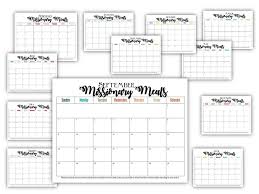 Missionary Meals Calendar Sign Up 2019 2020 Monthly Etsy
