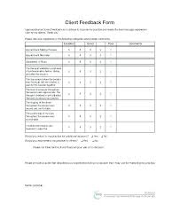 Customer Satisfaction Survey Template Word Free Client Form