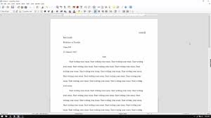 libreoffice writer how to set up an mla format essay  