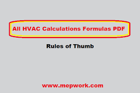 Hvac Design Calculations Formulas Pdf