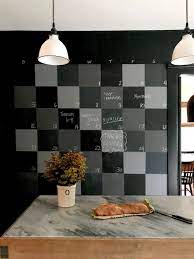 diy checkerboard chalkboard wall update