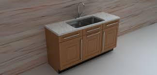 3d model kitchen sink unit cgtrader