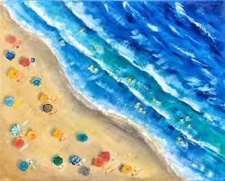 oil painting beach by the artist