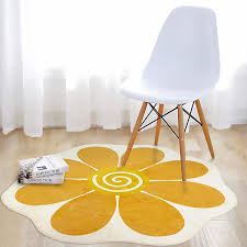 flower shaped rug 23x23 inch washable