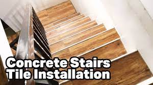 diy concrete stairs floor tile