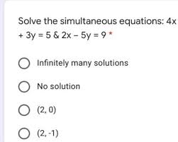Solve The Simultaneous Equations 4x