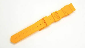 yellow plastic 18mm watch band