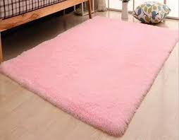 instock soft pink furry carpet round