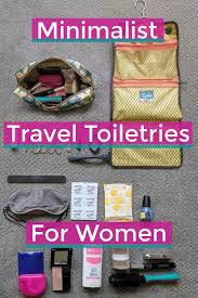 minimalist travel toiletries list for