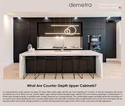 And the countertop overhang may add as much as 2 inches on some decorative treatments. What Are Counter Depth Upper Cabinets