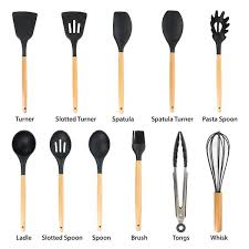 wood cooking utensils set