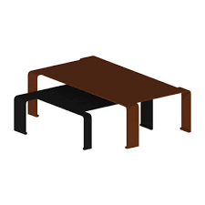 Zeus Spin Small Coffee Table Black
