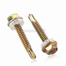 Details About Color Zinc Plated Hex Washer Head Self Drilling Tek Metal Roofing Screws M5 2